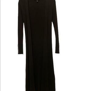 WHBM Long Duster Size Small Black